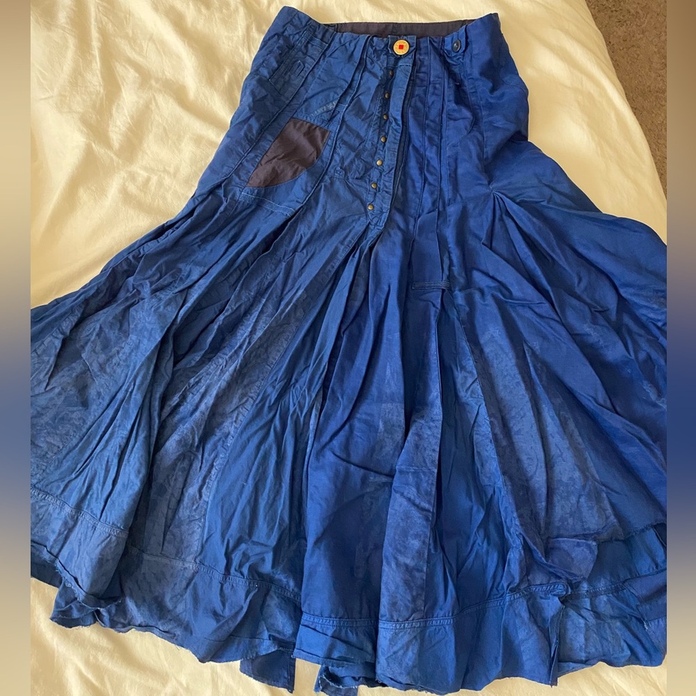 marithe francois girbaud asymmetrical maxi skirt.